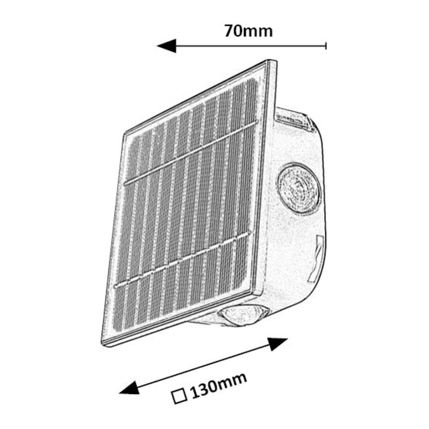 Rabalux - LED Zatemnitven solarni stenska svetilka LED/0,5W/3,7V 3000K/6000K IP54