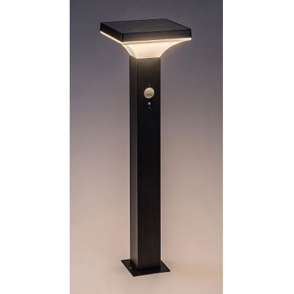 Rabalux - LED solarna svetilka s senzorjem LED/4W/3,7V IP44 črna 2200 mAh