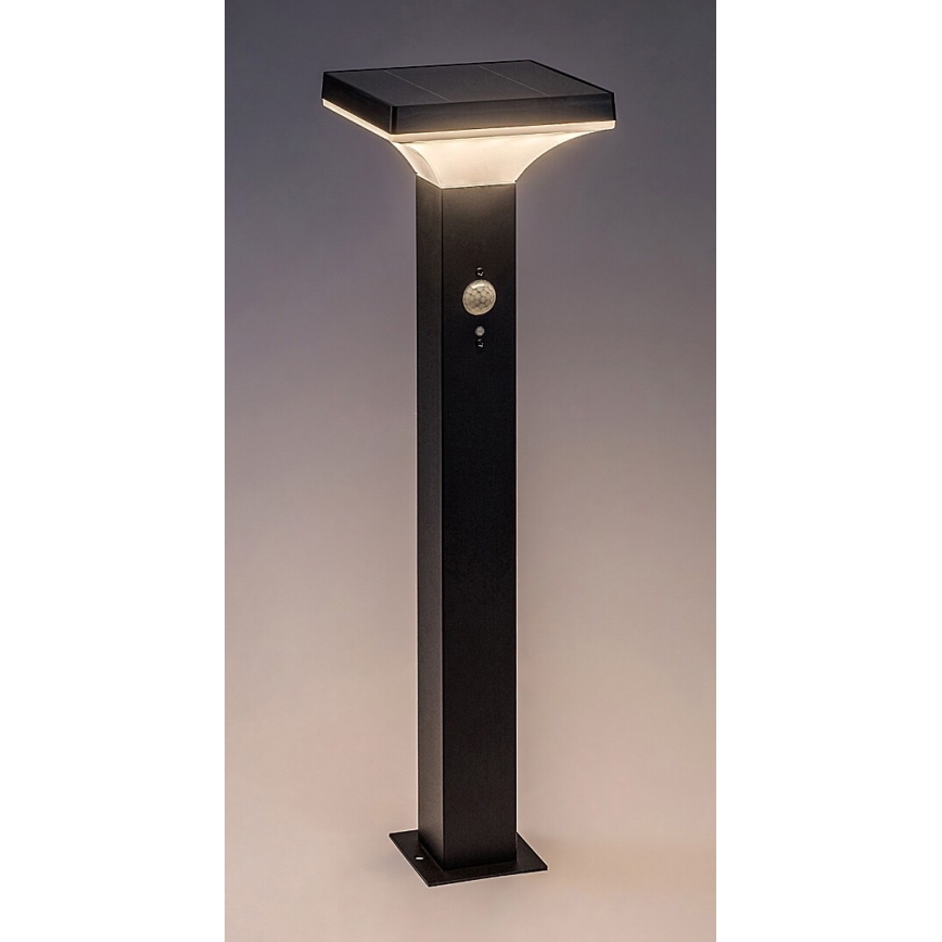 Rabalux - LED solarna svetilka s senzorjem LED/4W/3,7V IP44 črna 2200 mAh