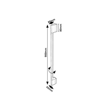 Rabalux - LED zunanja stenska svetilka LED/8W/230V IP54 90 cm črna