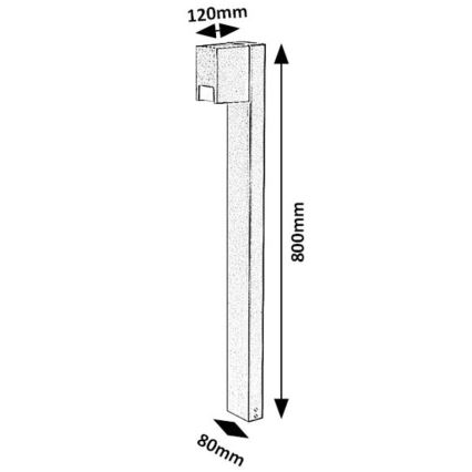 Rabalux - Zunanja svetilka 1xGU10/7W/230V IP44 črna