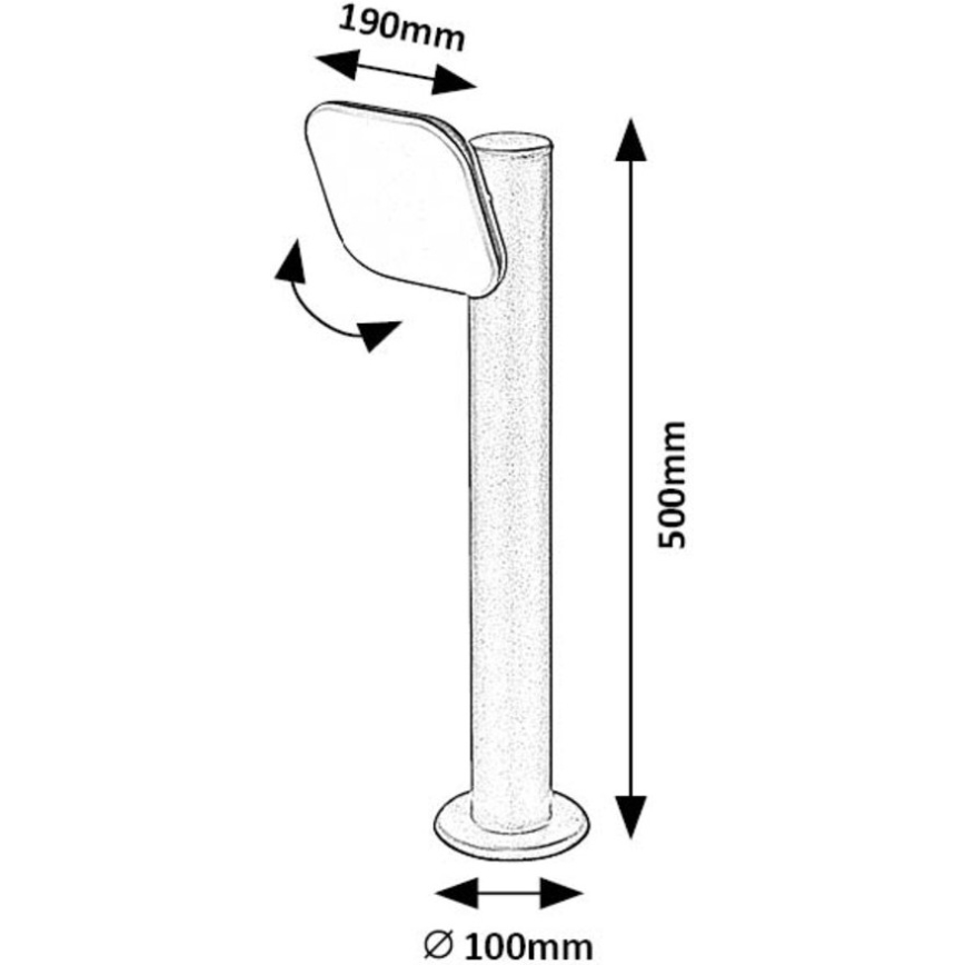 Rabalux - LED Zunanji flexible svetilka LED/12W/230V IP44 50 cm črna