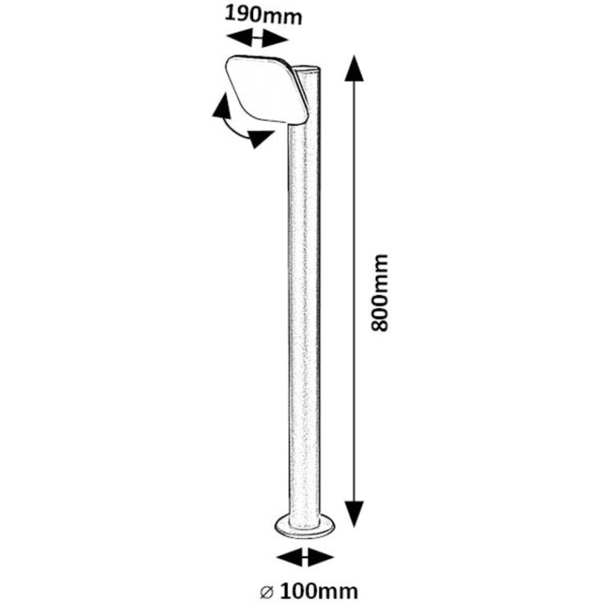 Rabalux - LED Zunanji flexible svetilka LED/12W/230V IP44 80 cm črna
