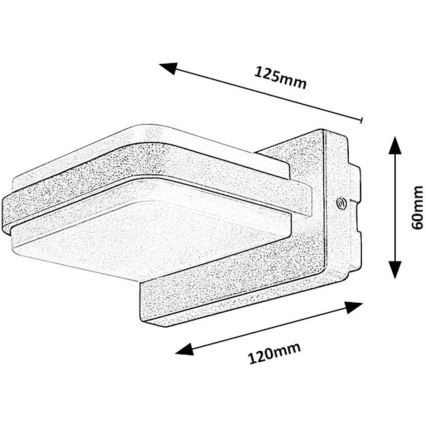 Rabalux - LED Zunanja stenska svetilka LED/12W/230V IP44 črna