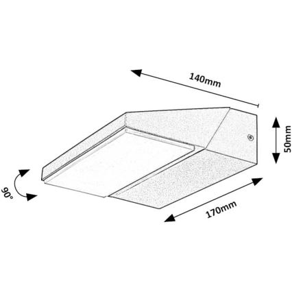 Rabalux - LED Zunanja stenska svetilka LED/13W/230V IP65 črna