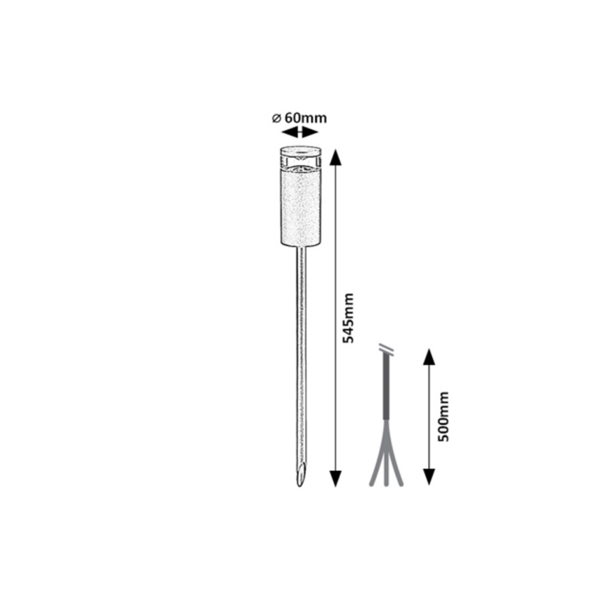 Rabalux - Zunanja svetilka 1xGU10/10W/230V IP54 54,5 cm antracit