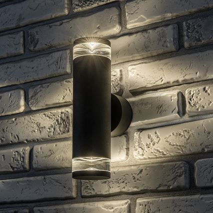 Rabalux - Zunanja stenska svetilka 2xGU10/10W/230V IP54 antracitna