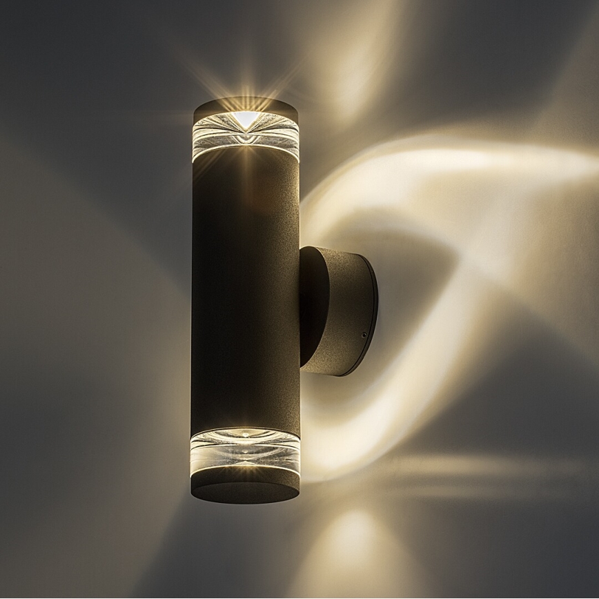 Rabalux - Zunanja stenska svetilka 2xGU10/10W/230V IP54 antracitna