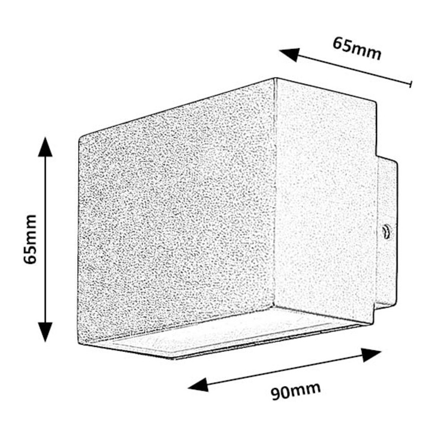 Rabalux - LED Zunanja stenska svetilka LED/7W/230V IP54 črna