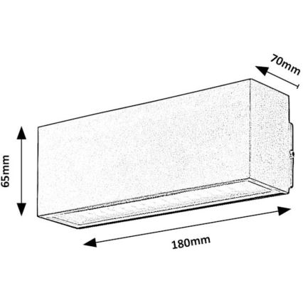 Rabalux - LED Zunanja stenska svetilka LED/10W/230V IP54 črna