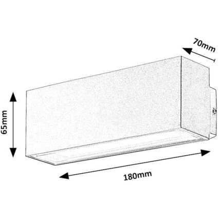 Rabalux - LED Zunanja stenska svetilka LED/10W/230V IP54 bela