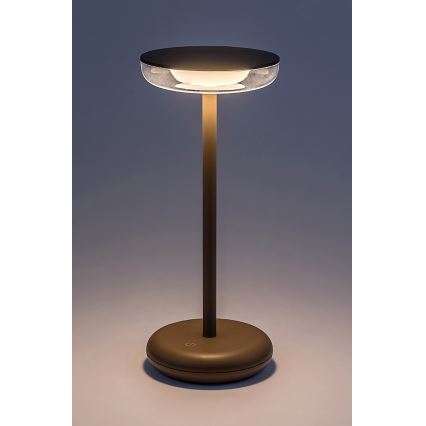 Rabalux - LED Zatemnitven rechargeable zunanji svetilka LED/6W/5V IP44 1800 mAh rjava