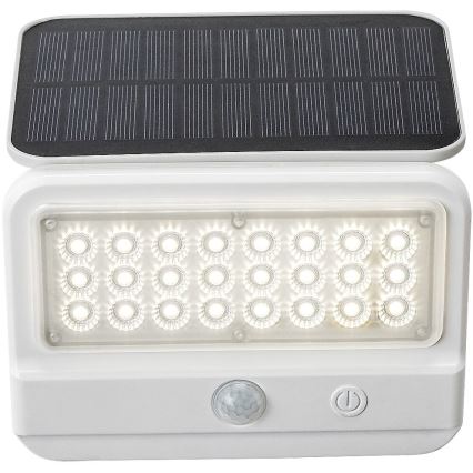 Rabalux - LED Solarna stenska svetilka s senzorjem LED/7W/3,7V IP54 bela