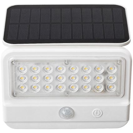 Rabalux - LED Solarna stenska svetilka s senzorjem LED/7W/3,7V IP54 bela