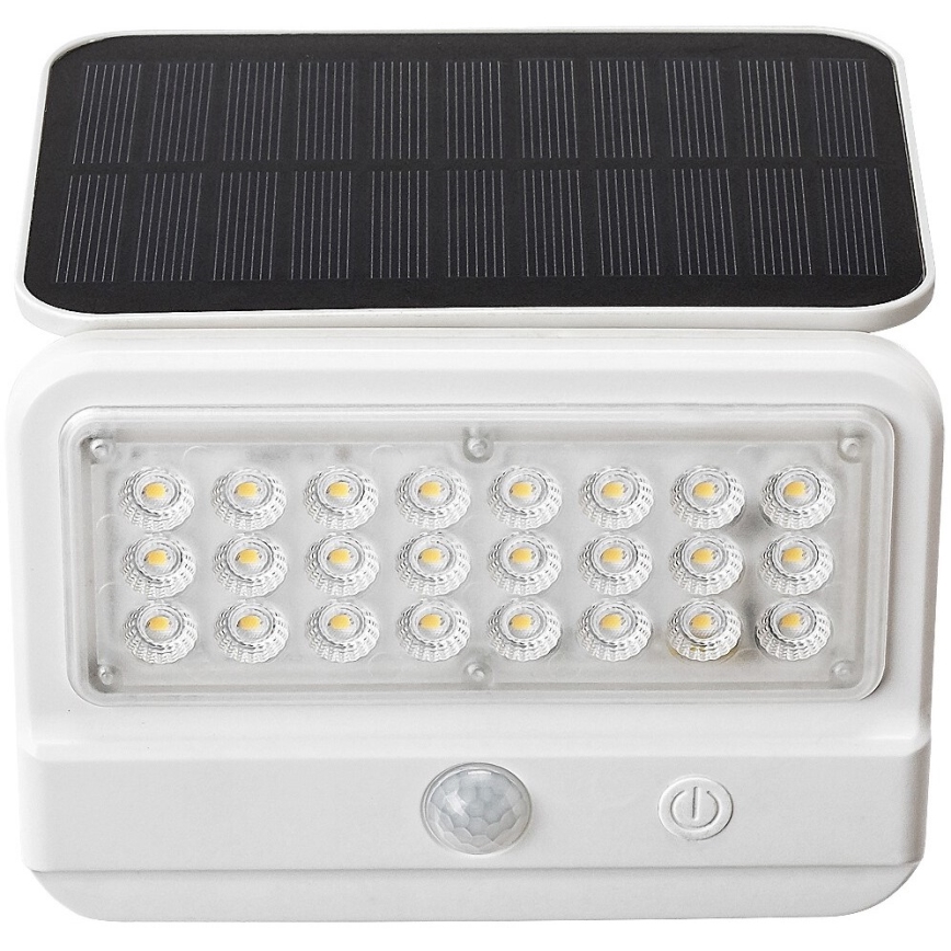 Rabalux - LED Solarna stenska svetilka s senzorjem LED/7W/3,7V IP54 bela