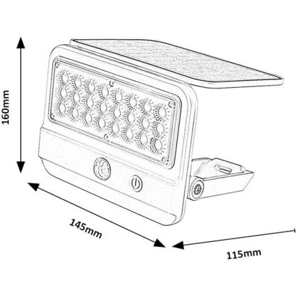 Rabalux - LED Solarna stenska svetilka s senzorjem LED/7W/3,7V IP54 bela