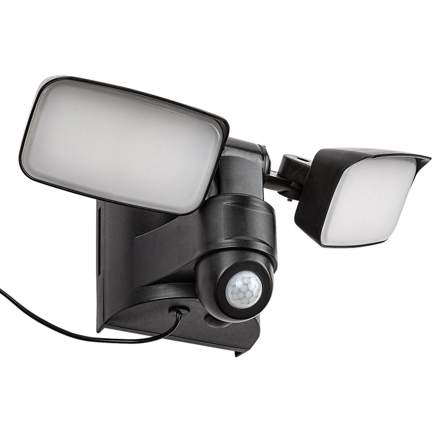 Rabalux - LED solarna stenska fleksibilna svetilka s senzorjem in zunanjo ploščo 2xLED/5W/3,7V IP54 črna