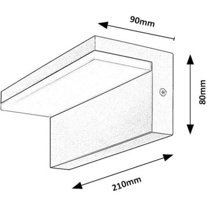 Rabalux - LED Zunanja stenska svetilka LED/10W/230V IP54 črna