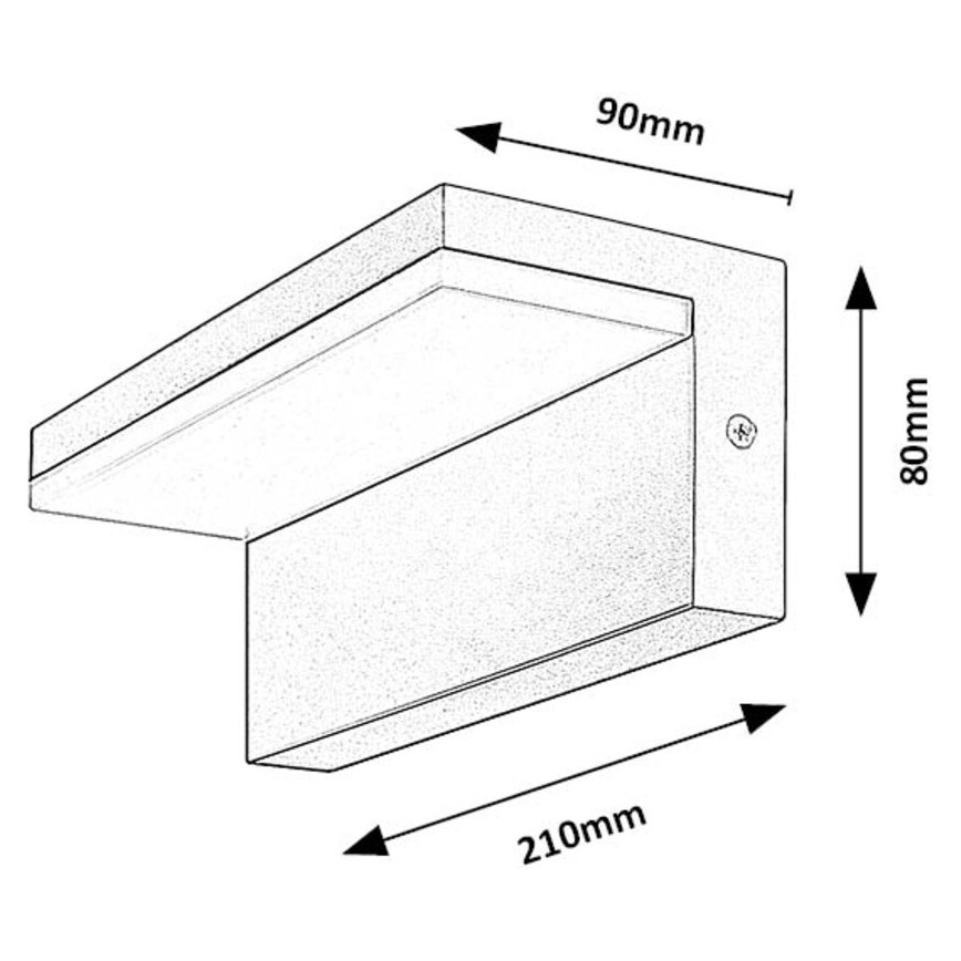 Rabalux - LED Zunanja stenska svetilka LED/10W/230V IP54 črna