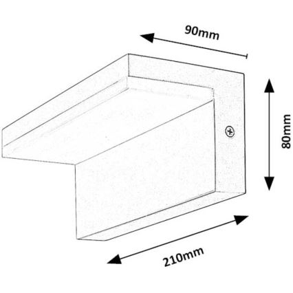 Rabalux - LED Zunanja stenska svetilka LED/10W/230V IP54 bela