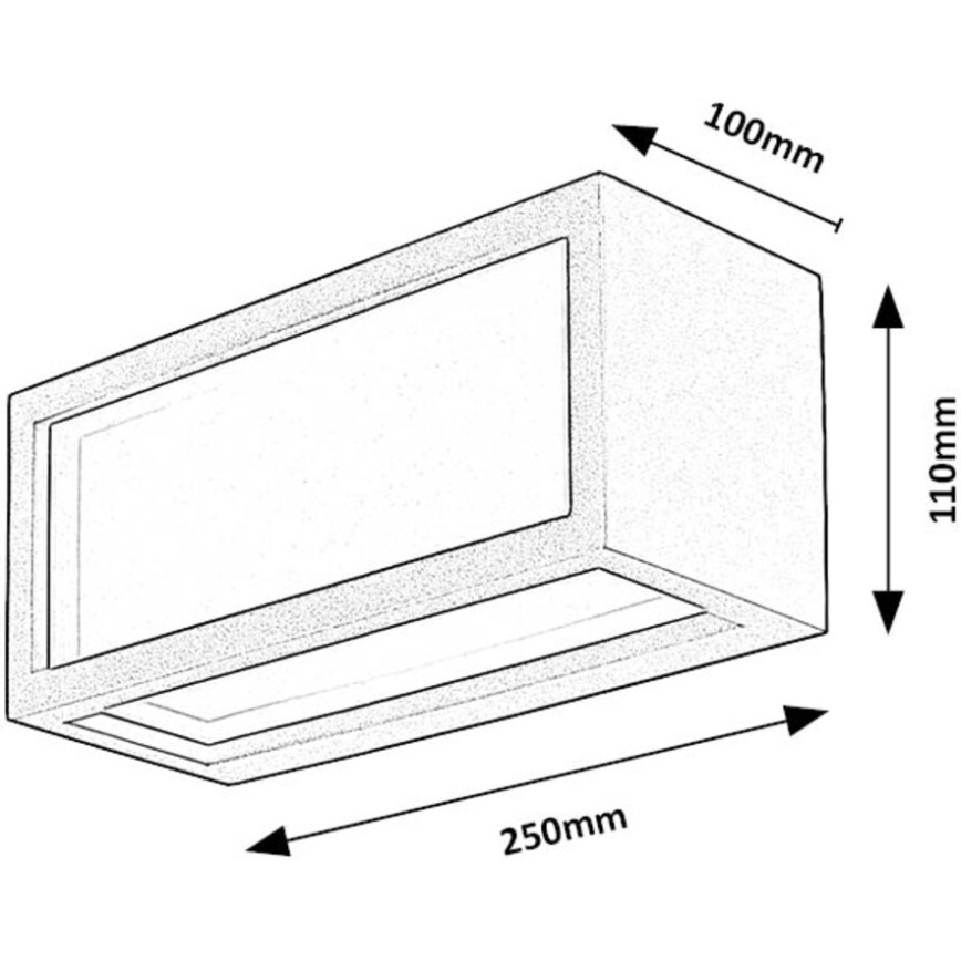 Rabalux - LED Zunanja stenska svetilka LED/10W/230V IP54 črna