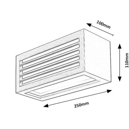 Rabalux - LED Zunanja stenska svetilka LED/10W/230V IP54 črna