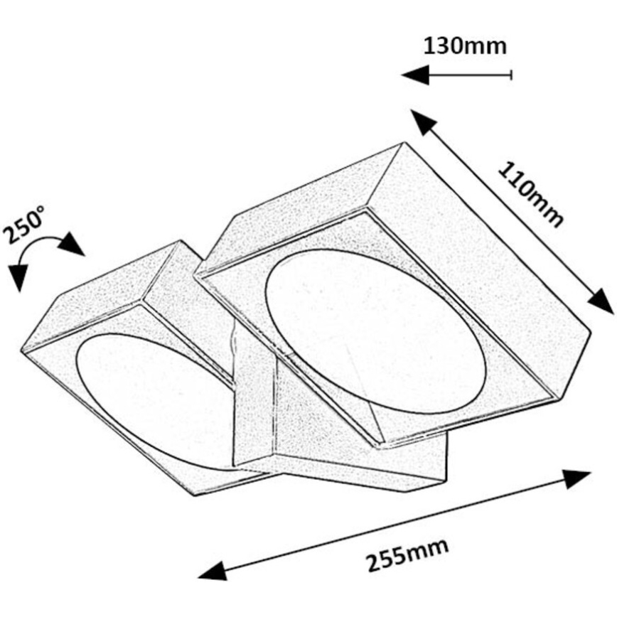 Rabalux - LED Zunanji wall flexible svetel 2xLED/7W/230V IP54 antracit
