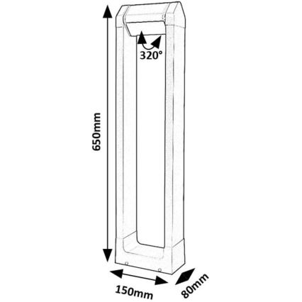 Rabalux - LED Zunanji flexible svetilka LED/8W/230V IP54