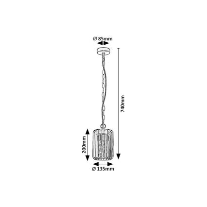 Rabalux - Zunanji lestenec 1xE27/40W/230V IP44