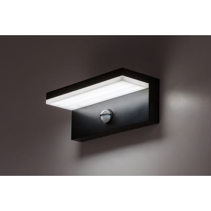 Rabalux - LED Zunanja stenska svetilka s senzorjem LED/9W/230V 2700/4000/6500K IP54 črna