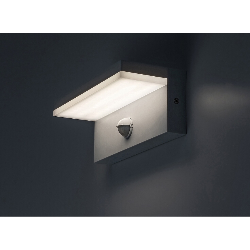 Rabalux - LED Zunanja stenska svetilka s senzorjem LED/9W/230V 2700/4000/6500K IP54 bela
