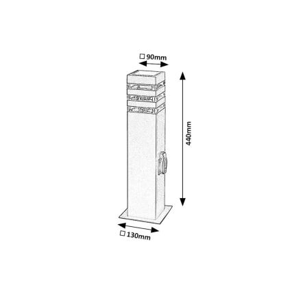 Rabalux - Zunanja svetilka z vtičnico 1xE27/12W/230V IP44
