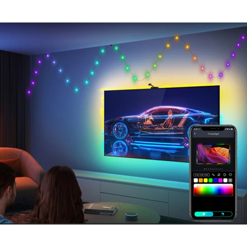 Rabalux - LED RGB Trak LED/3,2W/5V 10m IP44 Wi-Fi + Daljinski upravljalnik