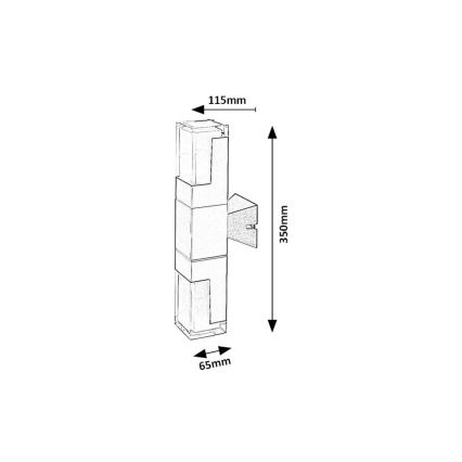 Rabalux - LED Zunanja stenska svetilka LED/12W/230V 2700/4000/6000K IP54