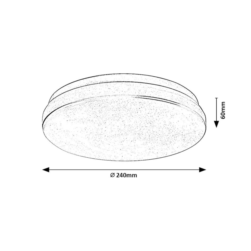 Rabalux - LED Kopalniška stropna svetilka LED/12W/230V 3000/4000/6000K IP44