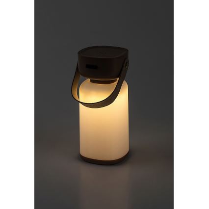 Rabalux - LED Zatemnitvena polnilna zunanja namizna svetilka na dotik LED/3W/5V IP44 rjava