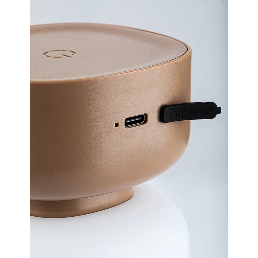 Rabalux - LED Zatemnitvena polnilna zunanja namizna svetilka na dotik LED/3W/5V IP44 rjava