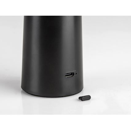Rabalux - LED Zatemnitvena polnilna namizna svetilka na dotik POLPERRO LED/3W/3,7V 1200mAh črna