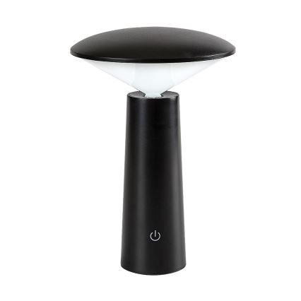 Rabalux - LED Zatemnitvena polnilna namizna svetilka na dotik POLPERRO LED/3W/3,7V 1200mAh črna