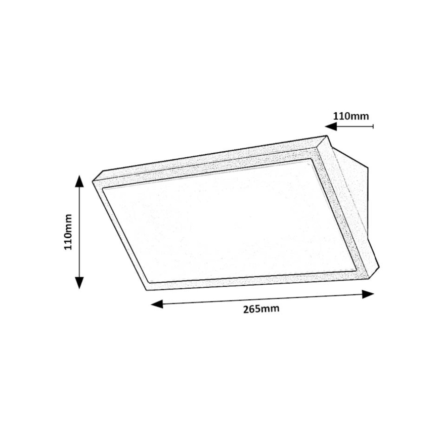 Rabalux - LED Zunanja stenska svetilka LED/18W/230V 2700/4000/6500K IP65