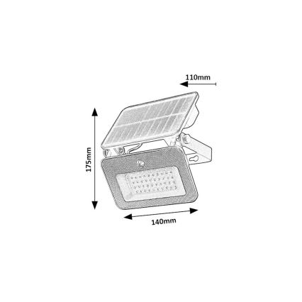 Rabalux - LED Solarni reflektor s senzorjem LED/6W/3,7V 3000/4000/6500K IP65