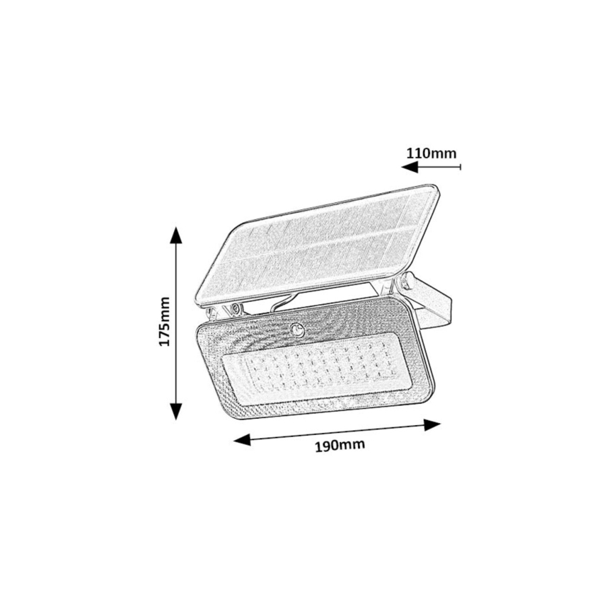 Rabalux - LED Solarni reflektor s senzorjem LED/8W/3,7V 3000/4000/6500K IP65