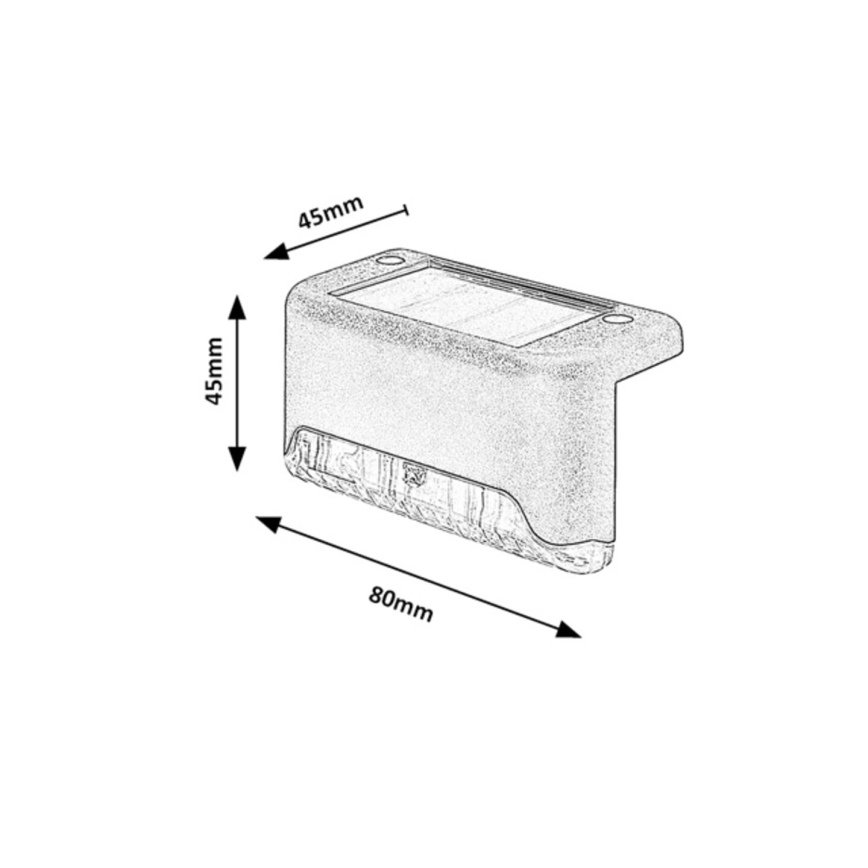 Rabalux - komplet 4 kosov LED solarnih stenskih svetilk s senzorjem mraka LED/0,06W/1,2V 300 mAh IP44