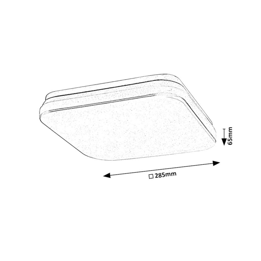 Rabalux - LED Kopalniška stropna svetilka LED/18W/230V 3000/4000/6000K IP44