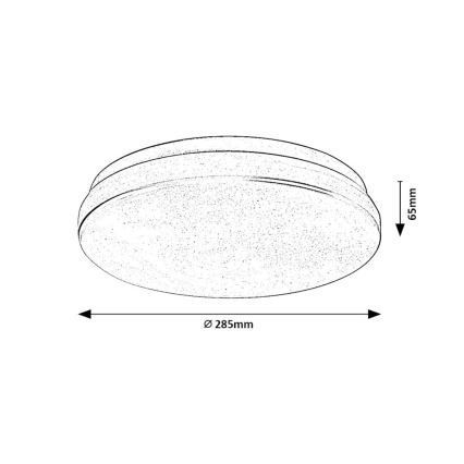 Rabalux - LED Kopalniška stropna svetilka LED/18W/230V 3000/4000/6000K IP44