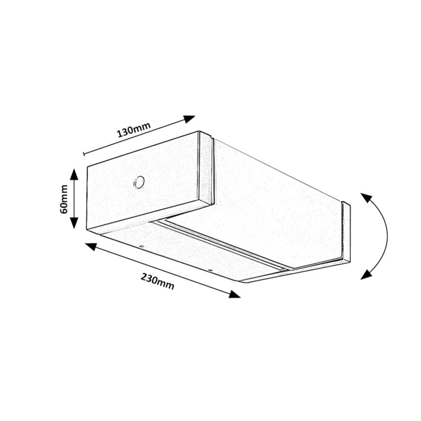 Rabalux - LED Zunanja stenska svetilka LED/18W/230V IP54