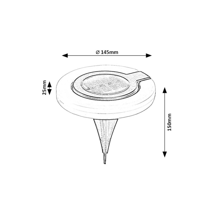 Rabalux - LED Solarna svetilka LED/0,05W/1,2V IP44 300 mAh