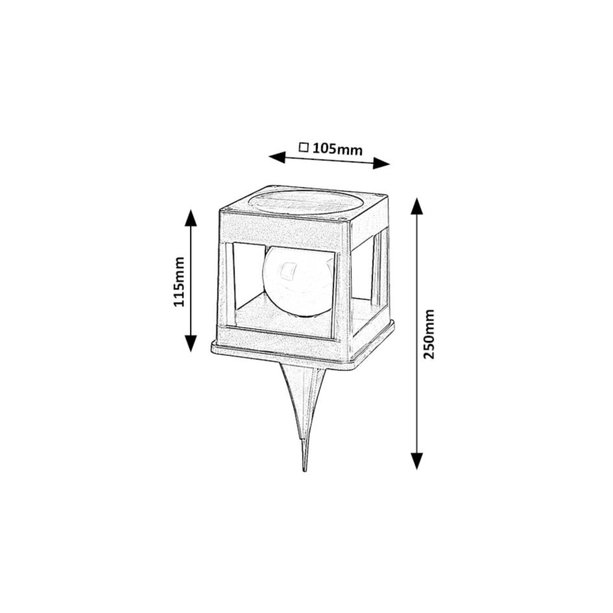 Rabalux - LED Solarna svetilka LED/0,3W/3,7V IP44