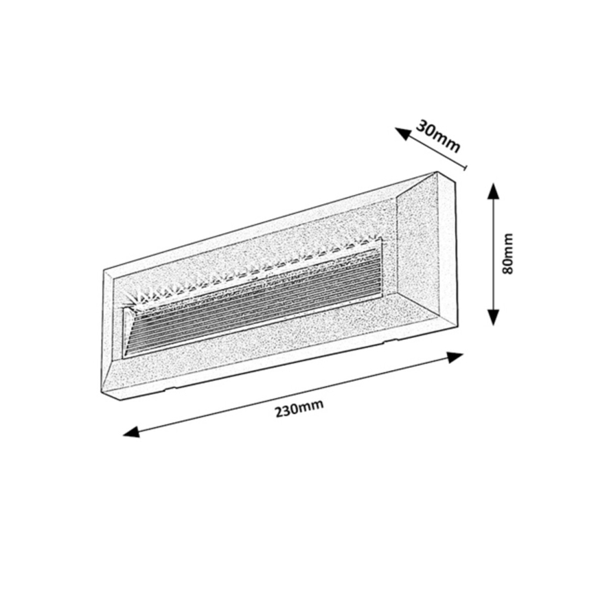 Rabalux - LED zunanja stenska svetilka LED/6W/230V IP65 črna