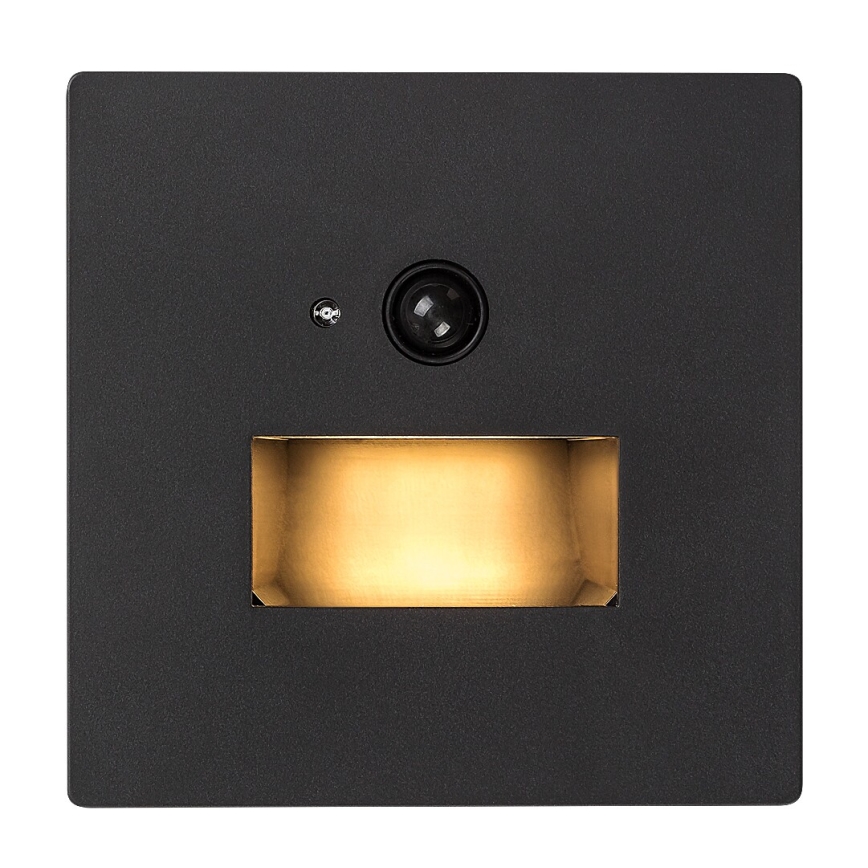 Rabalux - LED stopniščno svetilo z zaznavalom gibanja in mraka LED/1W/230V 3000/4500/6500K črna